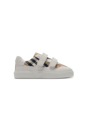 white cotton sneakers BURBERRY KIDS | 8089231B9368